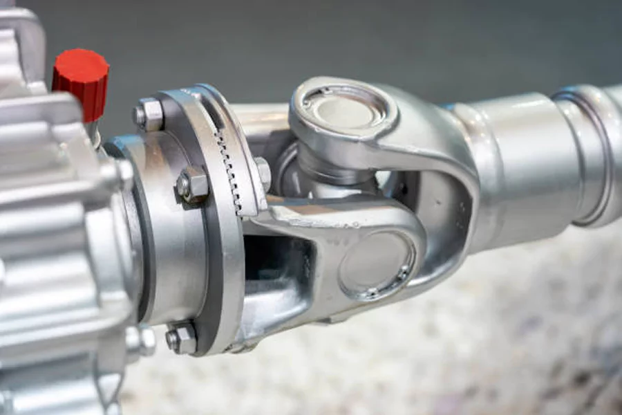 Weld yoke installed on driveshaft for automotive transmission system