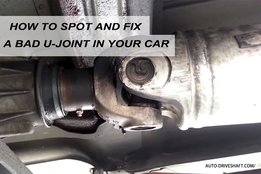Worn universal joint needing replacement on vehicle driveshaft