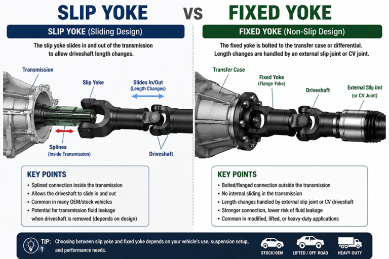 Fixed Yoke vs Slip Yoke: What’s the Difference?